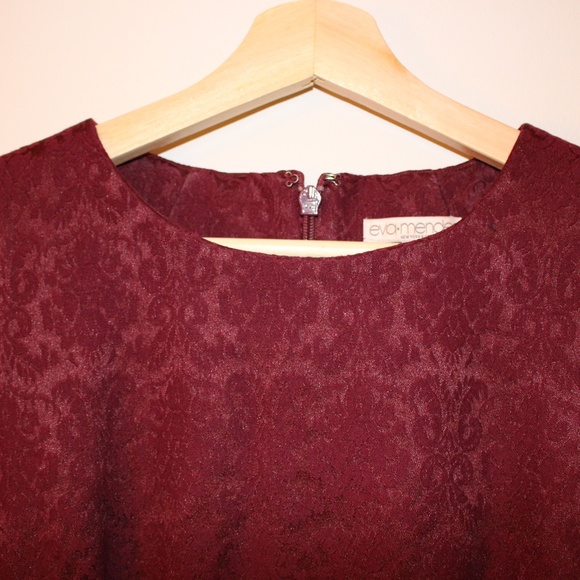 Eva Mendes Mulberry Brocade Dress - Picture 3 of 6